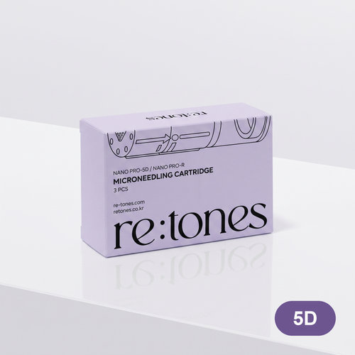 re:tones PRO-5D Nano microneedling cartridge carton, 3 pieces, sealed
