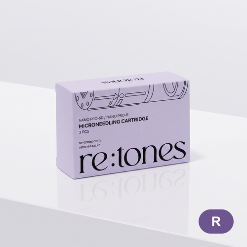 re:tones PRO-R Nano microneedling cartridge carton, 3 pieces, sealed