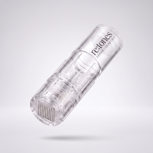 re:tones PRO-5D Nano cartridge, clear body with the square 8 micron needle array at the tip