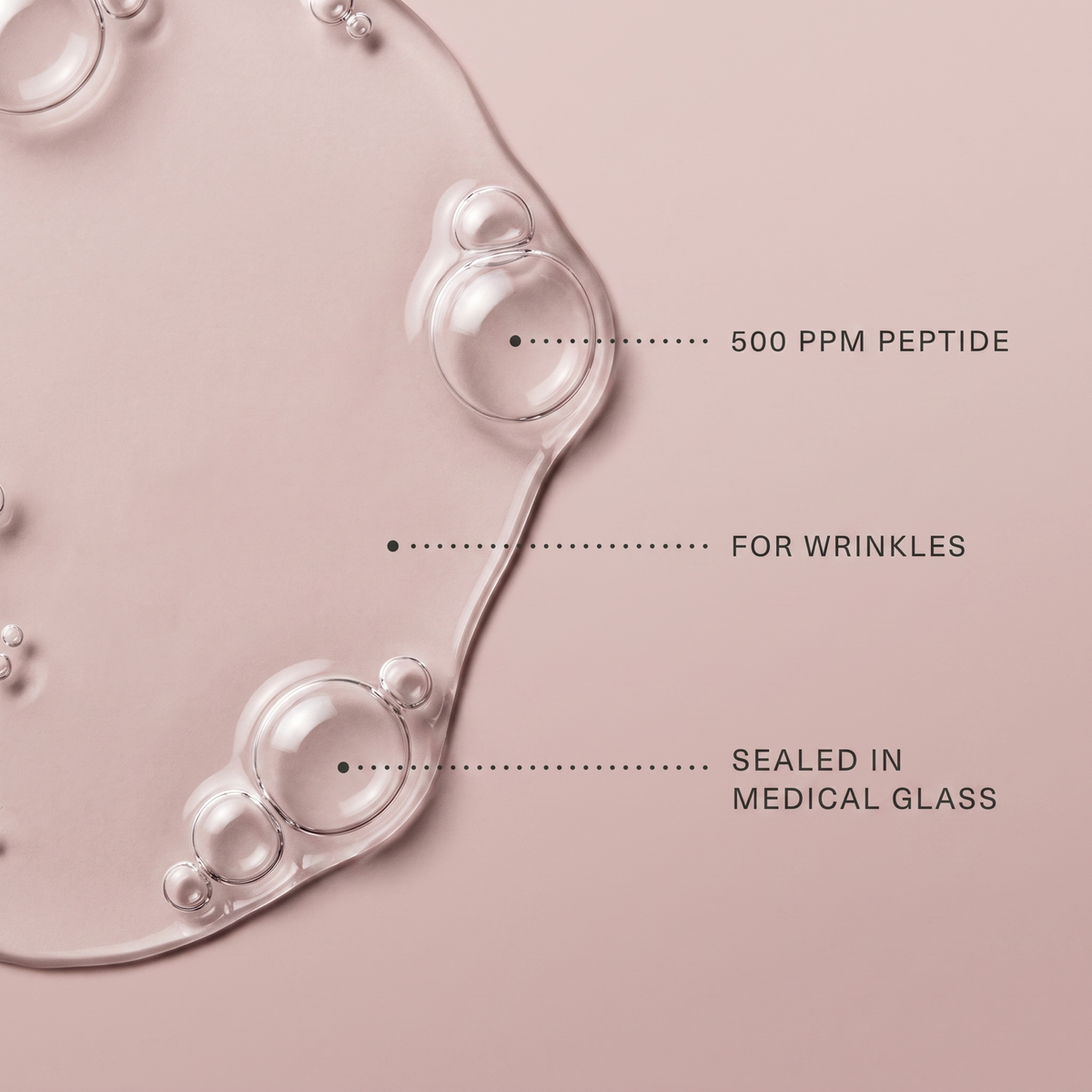 re:firm-8 texture: 500 ppm peptide, for wrinkles, sealed in medical glass